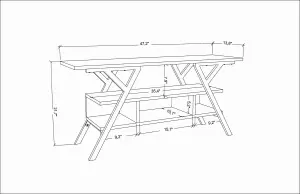 Decorotika Minerva TV Stand TV Unit for TV's up to 55 inch