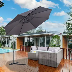 Oakland 300cm Cantilever Parasol Grey