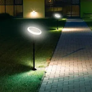 B&Q V-Tac Led Solar Garden Light White & Black Light/White/Black