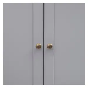 Biccari 2 Door Wardrobe Brass Knob