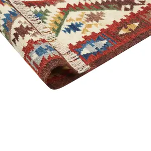 Wool Kilim Area Rug 160 x 230 cm Multicolour AREVIK