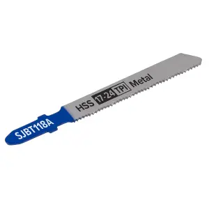 Sealey 92mm 17-24 TPI Metal Jigsaw Blade For Power Tools Pack of 5 Pcs SJBT118A