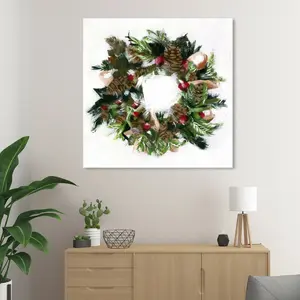 Wreath - Wrapped Canvas Print 101.6 cm H x 101.6 cm W x 5.1 cm D