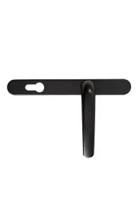 Black Internal Door Handle Set  Aluminum Alloy Lever Door  Handles with Screw KitL 242mm,Pair