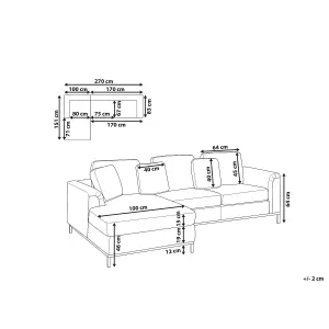 Right-Hand Corner Sofa OSLO White Boucle Right Hand