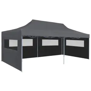 Berkfield Folding Pop-up Partytent with Sidewalls 3x6 m Anthracite