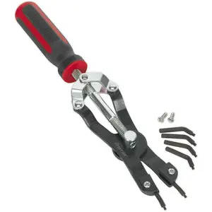 Premium Heavy Duty Circlip Pliers with Interchangeable Tips for Precision Grip