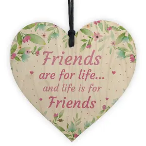 Friends Are For Life Sign Friendship Plaque Birthday Christmas Gift For Friend Keepsake