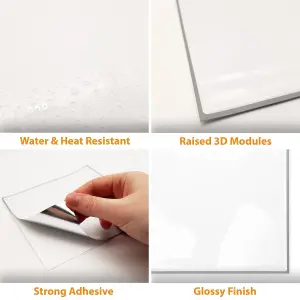 16 Pcs 15.4x15.4cm 3D Tile Stickers