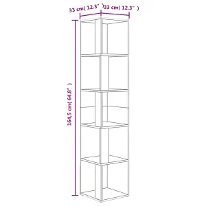 Berkfield Corner Cabinet Sonoma Oak 33x33x164.5 cm Engineered Wood