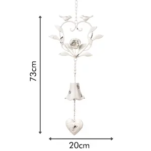 Love Birds Hanging Outdoor Garden Decoration Wind Chime