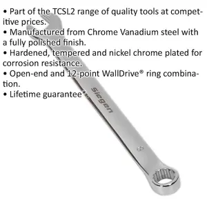 Premium 8mm Hardened Steel Combination Spanner - Chrome Vanadium Wrench for Professionals