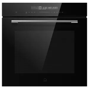 GoodHome GHPYOVTC72 Built-in Single Multifunction pyrolytic Oven - Gloss black