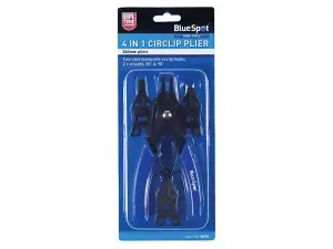 Bluespot Circlip Snap Ring Pliers Internal External Bent Straight 4 in 1 Plier