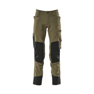 Mascot Advanced Stretch Trousers with Kneepad Pockets - Moss Green   (42.5) (Leg Length - Regular)