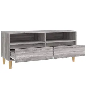 Berkfield TV Cabinet Grey Sonoma 100x34.5x44.5 cm Engineered Wood