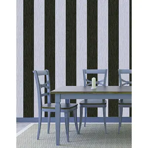 Debona Luxury Crystal Striped Black & Silver Wallpaper 9012