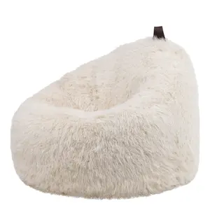 icon Cocoon Faux Fur Bean Bag Natural Bean Bag Chairs