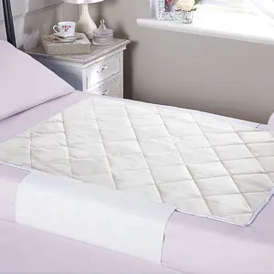 Waterproof Bed Pad with Wings - Premium Quality Machine Washable Incontinence Mat - Diamond Quilted Mattress & Bed Sheet Protector