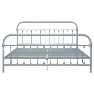 Berkfield Bed Frame Grey Metal 180x200 cm 6FT Super King