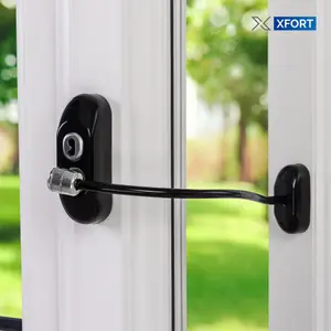 XFORT Viper Key Locking Cable Window Restrictor in Black