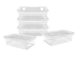 simpa 32L Plastic Storage Boxes - Set of 5