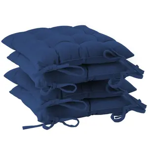 Harbour Housewares - Square Garden Chair Seat Cushions - Pack of 4