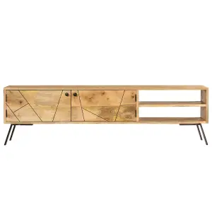 Berkfield TV Cabinet Solid Mango Wood 140x30x40 cm