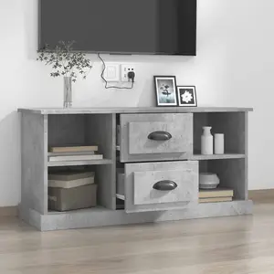 Berkfield TV Cabinet Concrete Grey 99.5x35.5x48 cm Engineered Wood