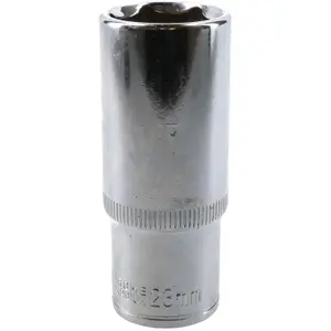 23mm Double Deep 78mm Socket 1/2" Drive Metric 6 Point Chrome Vanadium Steel