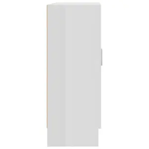 Berkfield Book Cabinet High Gloss White 82.5x30.5x80 cm Engineered Wood