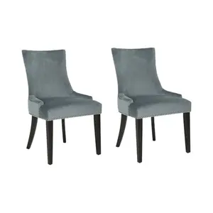 Baumgarten Upholstered Dining Chair (Set of 2) Blue