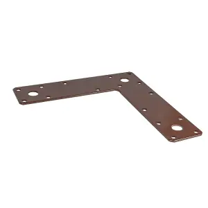 Pack of 10 - Heavy Duty Flat Corner Plate L Shape 90 Degree Right Angle Bracket Mending Brace Jointing Plate 150x150x38mm