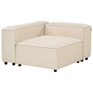 3-Seater Modular Fabric Sofa Beige ARDAL