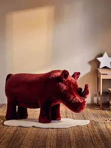 Interiors by Premier Rhino Maroon Animal Chair, Children's Chair, Easy to Balance Kiddie Chair