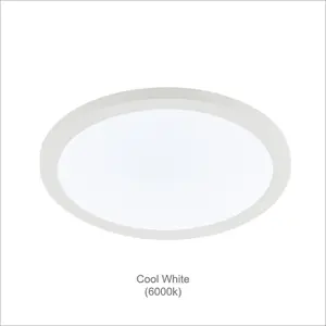 Gemini LED Round Ceiling & Wall Light- 3 Way Colour Changing - 24W Black