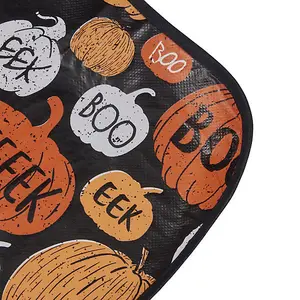 Celebright Halloween Celebration PVC Tablecloth - 70in Round - Pumpkin Party