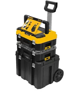 Dewalt DWST1-81049 TStak Tower Rolling Mobile Tool Storage Boxes - 2 Tstak Cases