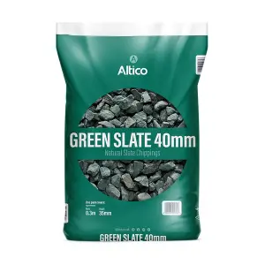 Green Slate Natural Stone Chippings 20-40mm Garden Gravel Patio Rock Toppings