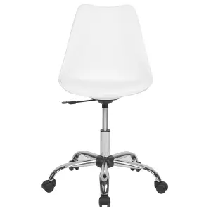 Desk Chair Faux Leather White DAKOTA