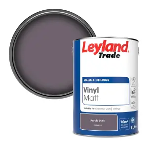 Leyland Trade Vinyl Matt Walls & Ceilings Emulsion Paint Purple Dusk (PPG13-19) 5L