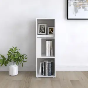 Berkfield Corner Cabinet White 33x33x100 cm Engineered Wood