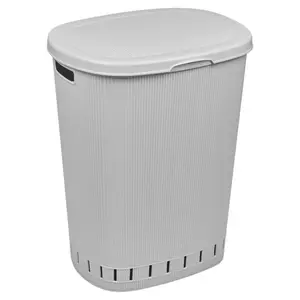 Artic Plastic Laundry Basket White