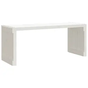 Berkfield Garden Bench Extendable White 212.5x40.5x45 cm Solid Wood Pine