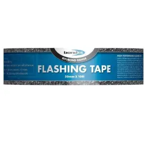 Bond-It Flashing Tape 50mm x 10Metres, Black (Pack of 12)