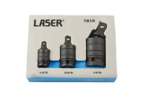 Laser Tools 7815 3pc Impact Universal Joint Set