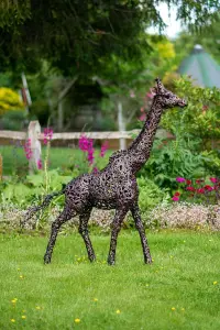 Bronze Garden Giraffe Sculpture