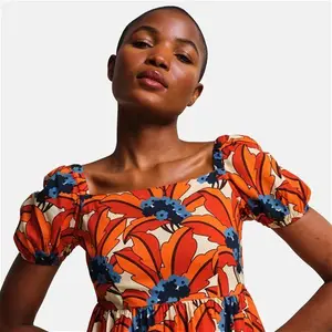 Regatta Orla Kiely Midi Summer Dress Orange Tropical, Size: 20