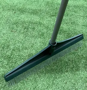 Artificial Grass Brush Garden Lawn Rake with Telescopic Handle