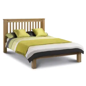 Premium Shaker Style Oak Bed Frame - Low Foot End - King Size 5ft (150cm)